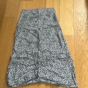 Blue leopard/ cheetah print midi skirt